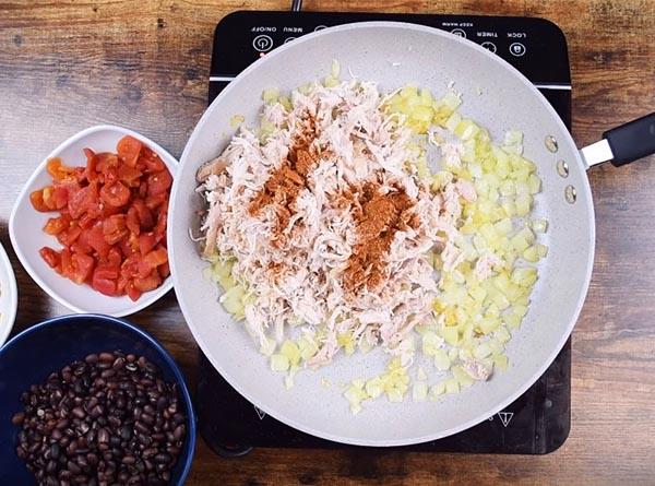 Air Fryer Chicken Enchiladas - Step 1